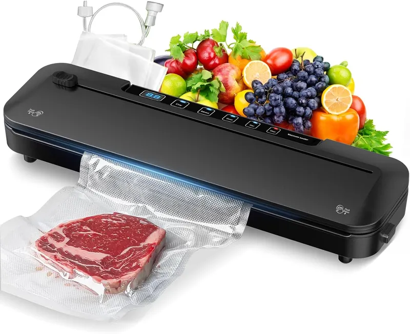 LKKNC Vacuum Sealer Machine,75Kpa Precision Suction Power 6-in-1 Food Sealer